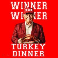 Funny Trump Winner Winner Turkey Dinner Thanksgiving Gift Santa Hat thumb 1