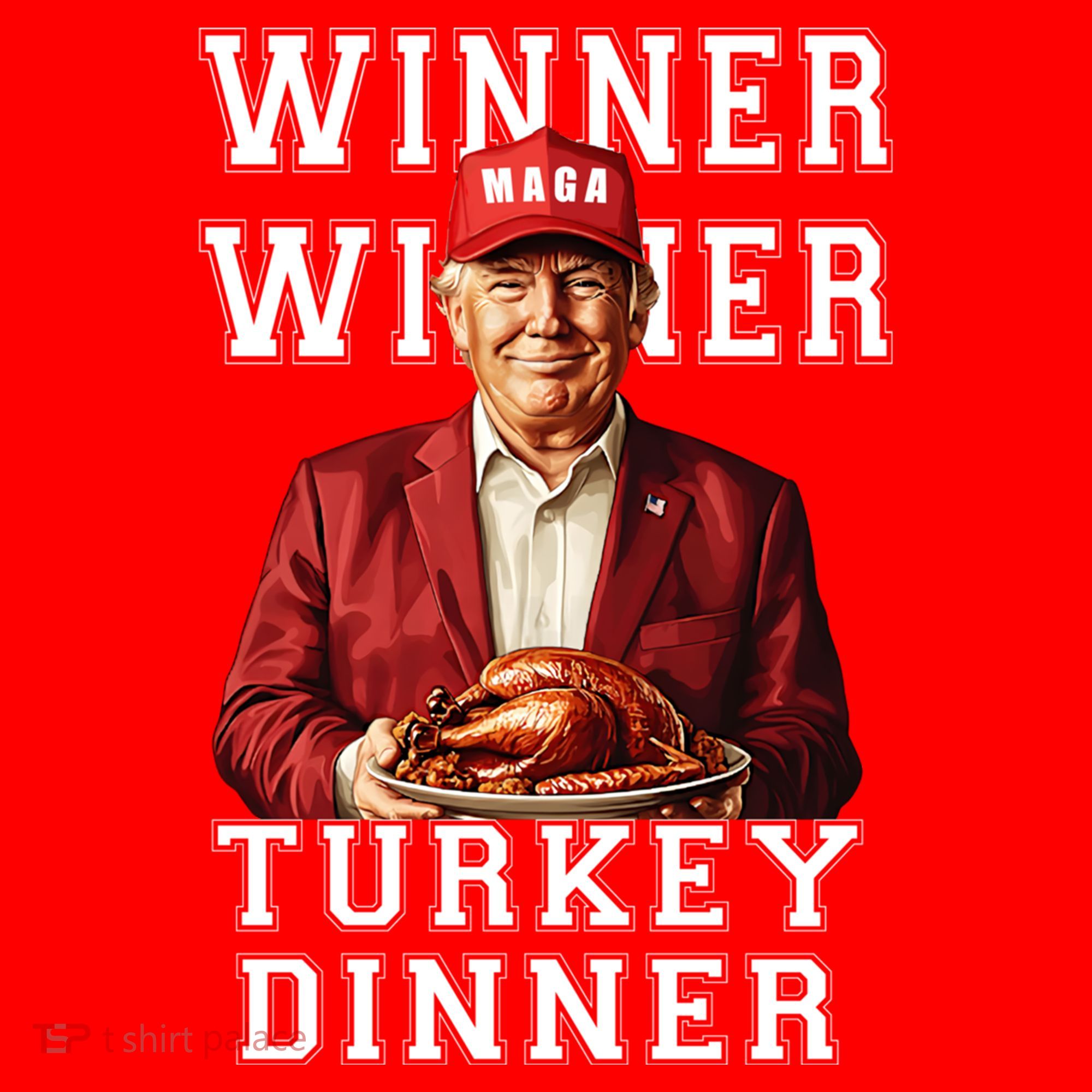 Funny Trump Winner Winner Turkey Dinner Thanksgiving Gift Santa Hat