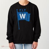 Fly The W Chicago Baseball Winning Flag Women's Sweatshirt thumb 0