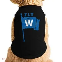Fly The W Chicago Baseball Winning Flag Doggie Tank thumb 0