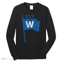 Fly The W Chicago Baseball Winning Flag Long Sleeve Shirt thumb 0