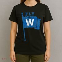Fly The W Chicago Baseball Winning Flag T-Shirt thumb 4
