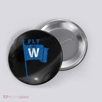 Fly The W Chicago Baseball Winning Flag Button thumb 0