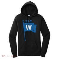 Fly The W Chicago Baseball Winning Flag Women's Hoodie thumb 0