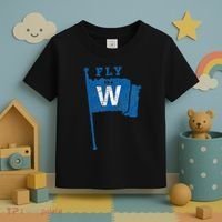 Fly The W Chicago Baseball Winning Flag Toddler T-Shirt thumb 3