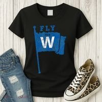 Fly The W Chicago Baseball Winning Flag Women's T-Shirt thumb 3
