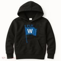 Fly The W Chicago Baseball Winning Flag Kids Hoodie thumb 0