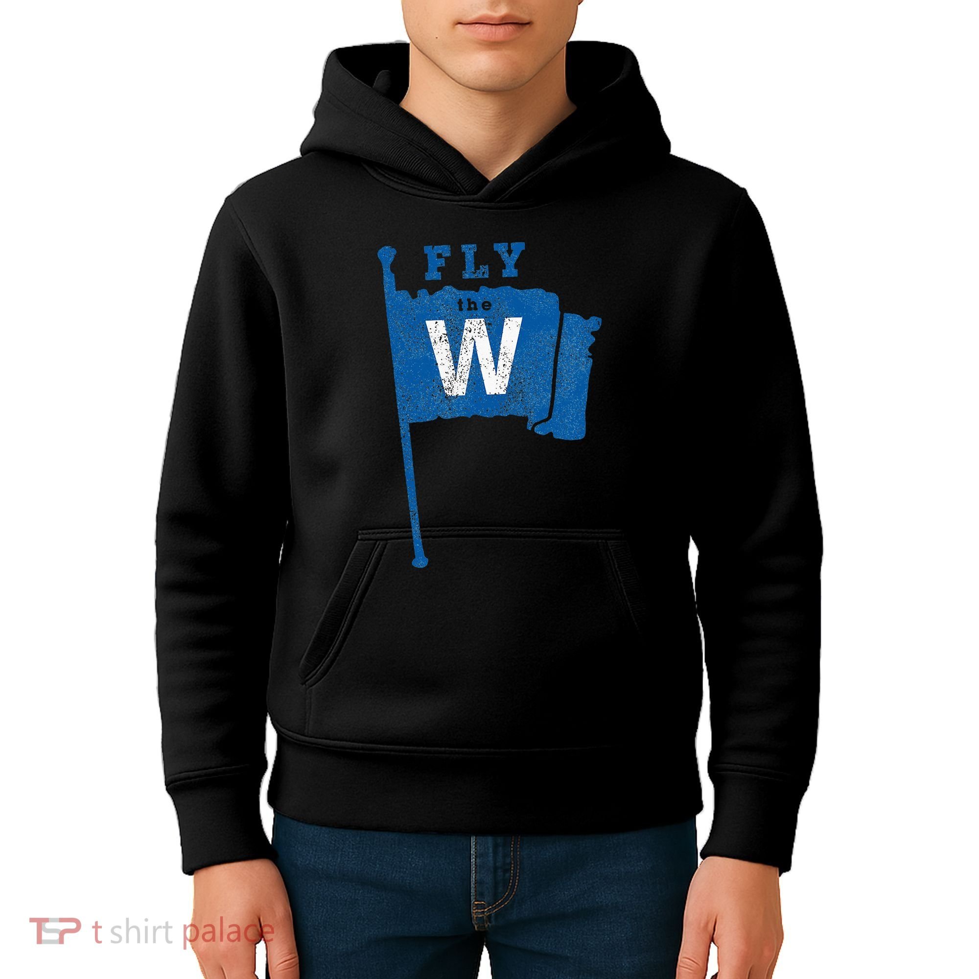 Fly The W Chicago Baseball Winning Flag Kids Hoodie