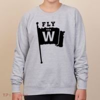 Fly The W Chicago Baseball Winning Flag Women's Sweatshirt thumb 0