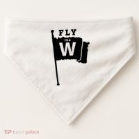 Fly The W Chicago Baseball Winning Flag USA-Made Doggie Bandana thumb 0