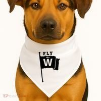 Fly The W Chicago Baseball Winning Flag USA-Made Doggie Bandana thumb 1