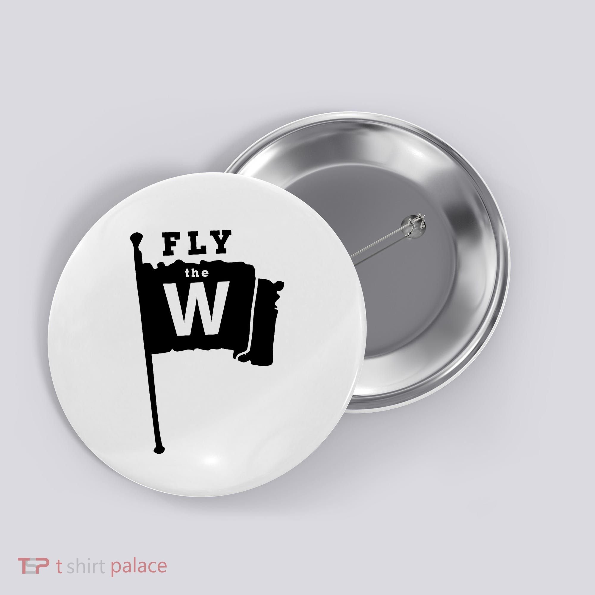 Fly The W Chicago Baseball Winning Flag Button