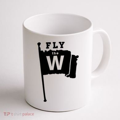 Fly The W Chicago Baseball Winning Flag Coffee Mug back