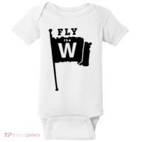 Fly The W Chicago Baseball Winning Flag Baby Bodysuit thumb 0