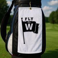 Fly The W Chicago Baseball Winning Flag Golf Towel thumb 2