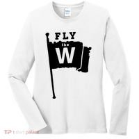 Fly The W Chicago Baseball Winning Flag Women's Long Sleeve Shirt thumb 0