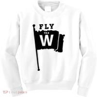 Fly The W Chicago Baseball Winning Flag Kids Sweatshirt thumb 0