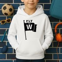Fly The W Chicago Baseball Winning Flag Kids Hoodie thumb 2