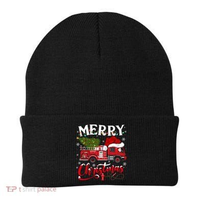 Fire Truck Xmas Tree Fire Firefighter Merry Christmas Gift Beanie