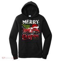 Fire Truck Xmas Tree Fire Firefighter Merry Christmas Gift Women's Hoodie thumb 0