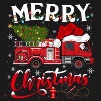 Fire Truck Xmas Tree Fire Firefighter Merry Christmas Gift Ornament thumb 1