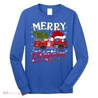Fire Truck Xmas Tree Fire Firefighter Merry Christmas Gift Long Sleeve Shirt thumb 0
