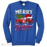 Fire Truck Xmas Tree Fire Firefighter Merry Christmas Gift Sweatshirt thumb 0