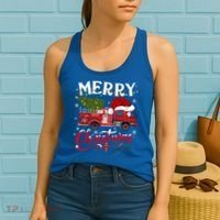 Fire Truck Xmas Tree Fire Firefighter Merry Christmas Gift Women's Tank Top thumb 2