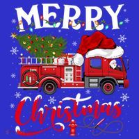 Fire Truck Xmas Tree Fire Firefighter Merry Christmas Gift Visor thumb 3