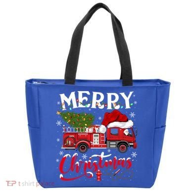 Fire Truck Xmas Tree Fire Firefighter Merry Christmas Gift Tote Bag