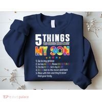 Five Things You Should Know About My Son Autism Sweatshirt thumb 2