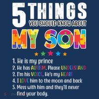 Five Things You Should Know About My Son Autism Mousepad thumb 1