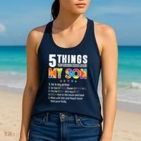 Five Things You Should Know About My Son Autism Women's Tank Top thumb 2