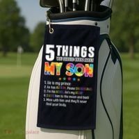 Five Things You Should Know About My Son Autism Golf Towel thumb 2