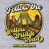 Follow The Yellow Bridge Road Pittsburgh Fan Women's Racerback Cropped Tank thumb 2