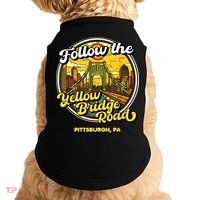 Follow The Yellow Bridge Road Pittsburgh Fan Doggie Tank thumb 0