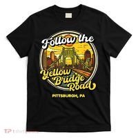 Follow The Yellow Bridge Road Pittsburgh Fan T-Shirt thumb 0