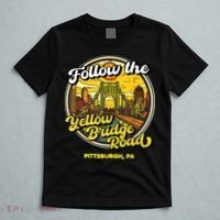 Follow The Yellow Bridge Road Pittsburgh Fan T-Shirt thumb 5