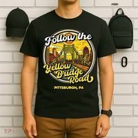 Follow The Yellow Bridge Road Pittsburgh Fan T-Shirt thumb 6
