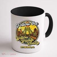 Follow The Yellow Bridge Road Pittsburgh Fan Coffee Mug thumb 1