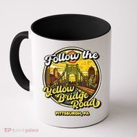 Follow The Yellow Bridge Road Pittsburgh Fan Coffee Mug thumb 0
