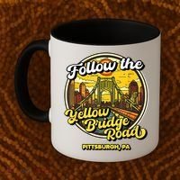 Follow The Yellow Bridge Road Pittsburgh Fan Coffee Mug thumb 2