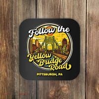 Follow The Yellow Bridge Road Pittsburgh Fan Coaster thumb 0