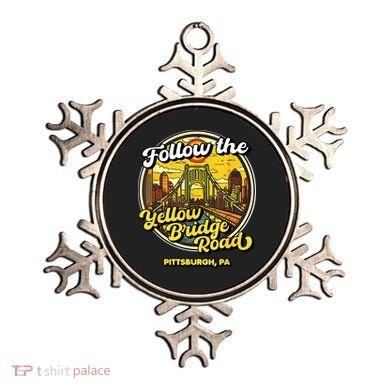 Follow The Yellow Bridge Road Pittsburgh Fan Ornament