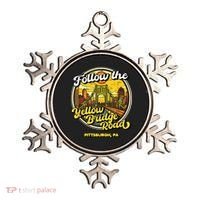 Follow The Yellow Bridge Road Pittsburgh Fan Ornament thumb 0