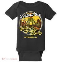 Follow The Yellow Bridge Road Pittsburgh Fan Baby Bodysuit thumb 0