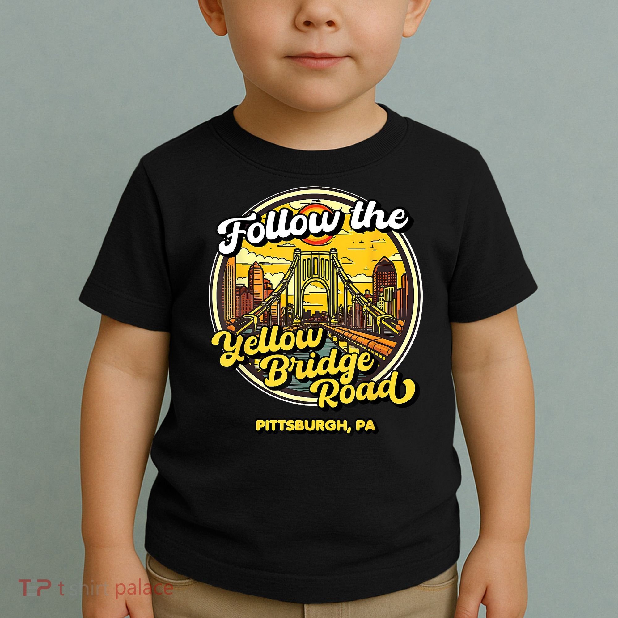 Follow The Yellow Bridge Road Pittsburgh Fan Toddler T-Shirt