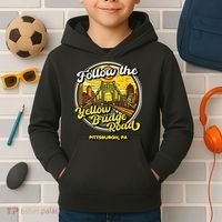 Follow The Yellow Bridge Road Pittsburgh Fan Kids Hoodie thumb 2