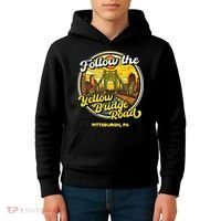Follow The Yellow Bridge Road Pittsburgh Fan Kids Hoodie thumb 4