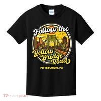 Follow The Yellow Bridge Road Pittsburgh Fan Kids T-Shirt thumb 0
